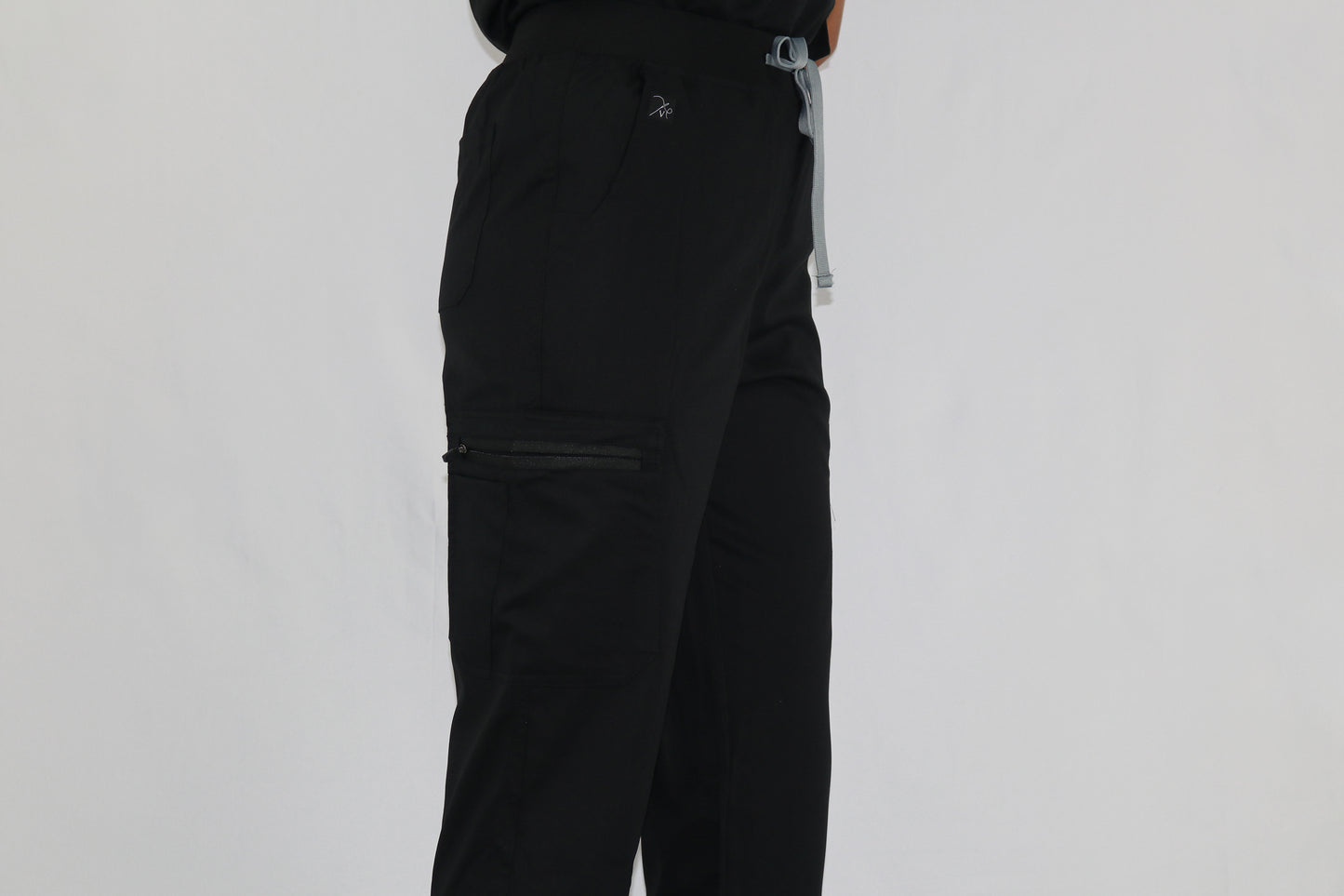 Black Velvet Scrub Pants Straight (Unisex)
