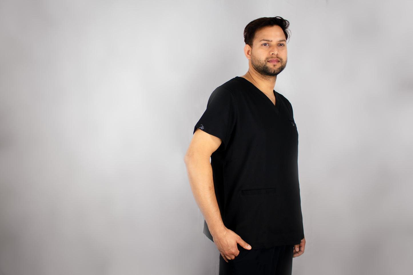 Black Velvet Scrub Top (Men)