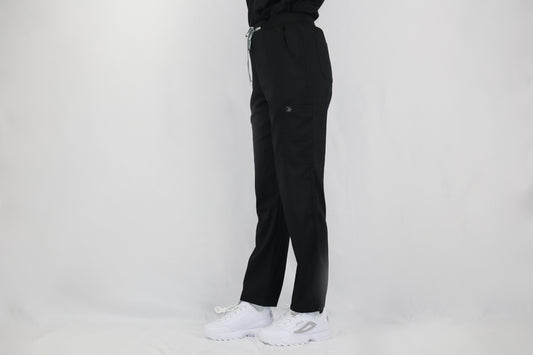 Black Velvet Scrub Pants Straight (Unisex)