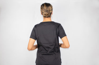 Black Velvet Scrub Top (Women)